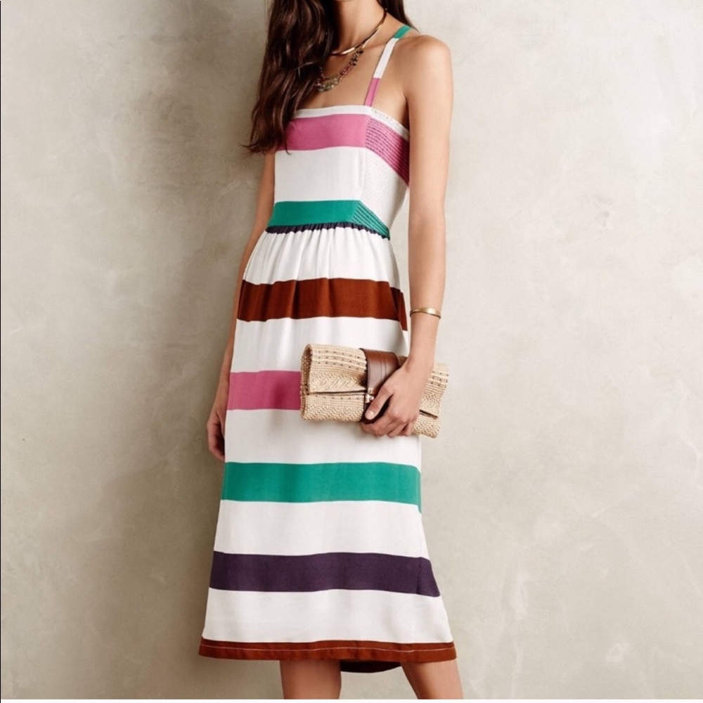 Anthropologie Corie Lynn Sketchbook Midi Dress
